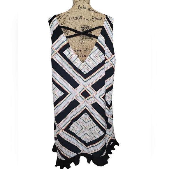 Cooper & Ella Womens Women's Multi Color Tribal Print Agnes Dress Size 3XL - Picture 8 of 10